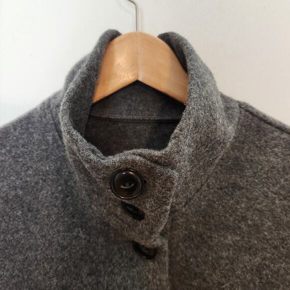 Schott Jacket Size Small Medium Womens Pea Coat Wool Blend Cloak Gray Career - Picture 3 of 14